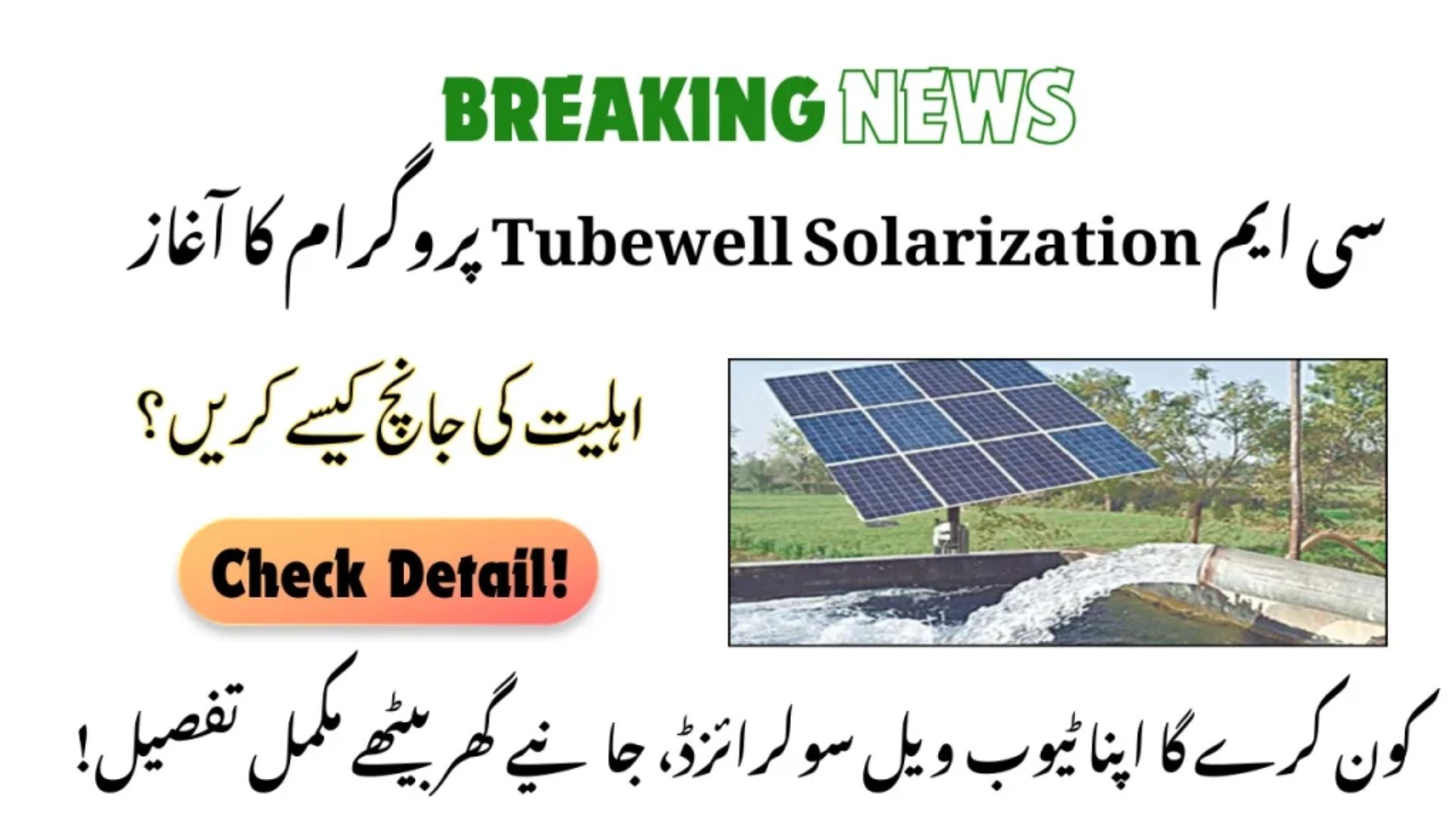 "The chief minister launches the first phase of Tubewell Solarization project in 2025, aiming to promote sustainable energy use in agriculture."